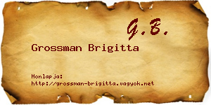 Grossman Brigitta névjegykártya